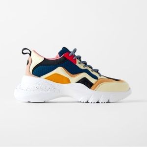 ZARA MULTICOLORED COMBINATION SNEAKERS sneakers US women’s 8 Euro 39